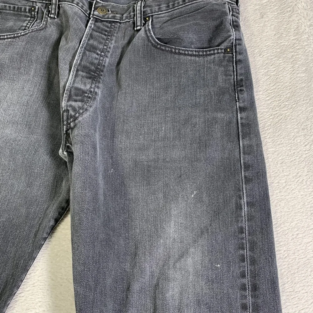 Vintage Levis 501 Jeans Mens 38x32 Gray Medium Wash Straight Cotton Button Fly